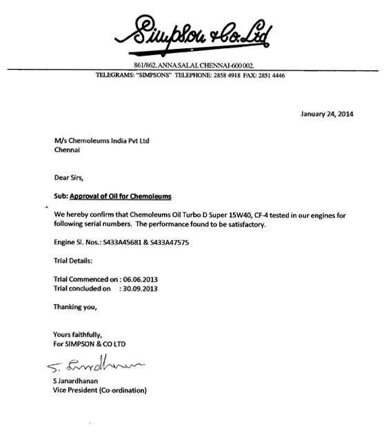 Simpsons Approval TDS 15w40